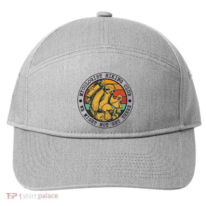 Mycologist Hiking Club We Might Not Get There Sloth 7-Panel Snapback Hat