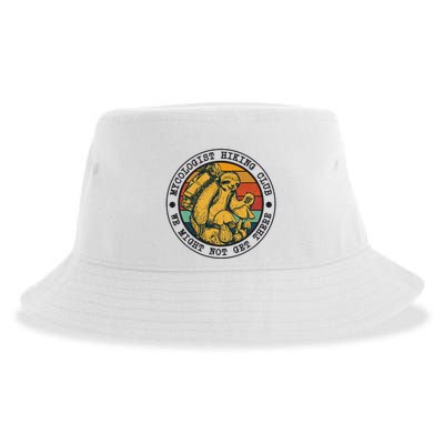 Mycologist Hiking Club We Might Not Get There Sloth Sustainable Bucket Hat