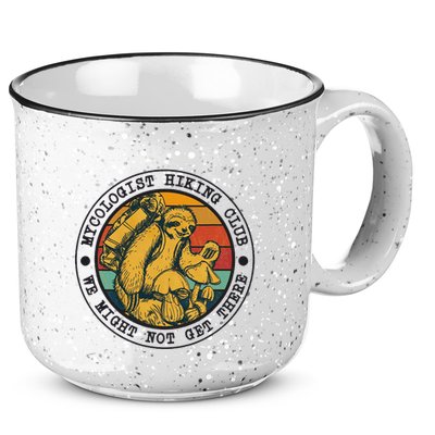 Mycologist Hiking Club We Might Not Get There Sloth 15oz Campfire Ceramic Mug