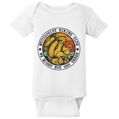 Mycologist Hiking Club We Might Not Get There Sloth Baby Bodysuit