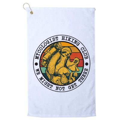 Mycologist Hiking Club We Might Not Get There Sloth Golf Towel