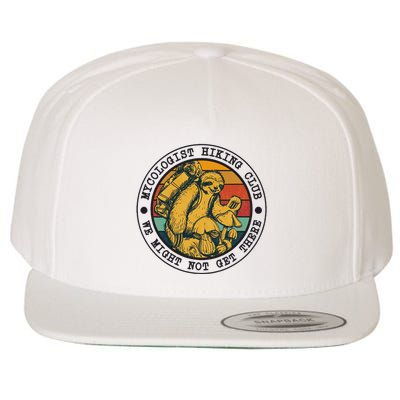 Mycologist Hiking Club We Might Not Get There Sloth Wool Snapback Cap