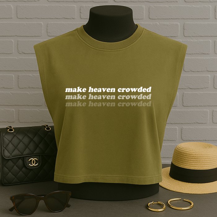 Make Heaven Crowded Garment-Dyed Women's Muscle Tee