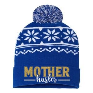 Mother Hustler Ceo Small Business Owner Best Mom Ever Great Gift USA-Made Snowflake Beanie