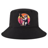 Musician Harpist Cat Wearing Sunglasses Cat Playing Harp Cool Comfort Performance Bucket Hat