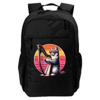Musician Harpist Cat Wearing Sunglasses Cat Playing Harp Backpack