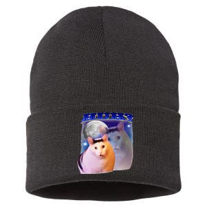 Meme Huh Cat Sustainable Knit Beanie