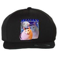 Meme Huh Cat Wool Snapback Cap