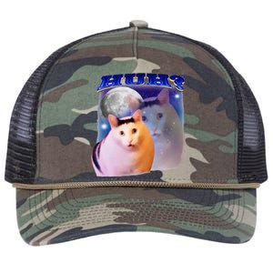 Meme Huh Cat Retro Rope Trucker Hat Cap