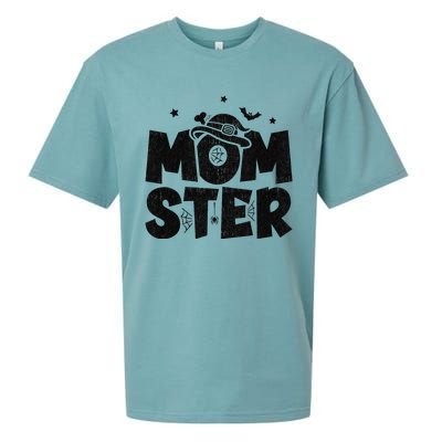 Mom Halloween Costume Halloween Mom Momster Halloween Sueded Cloud Jersey T-Shirt