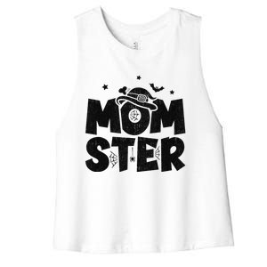 Mom Halloween Costume Halloween Mom Momster Halloween Women's Racerback Cropped Tank