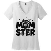 Mom Halloween Costume Halloween Mom Momster Halloween Women's V-Neck T-Shirt