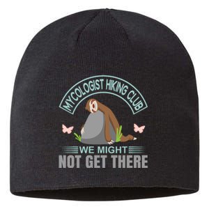 Mycologist Hiking Club We Might Not Get There Sustainable Beanie