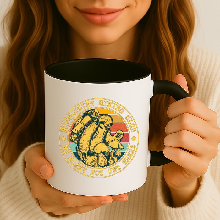 Mycologist Hiking Club We Might Not Get There Sloth Mug