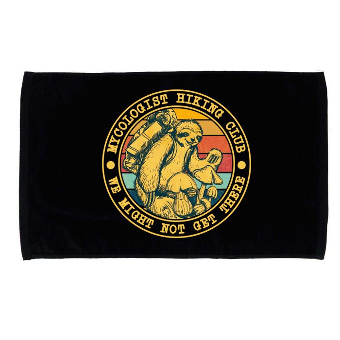 Mycologist Hiking Club We Might Not Get There Sloth Microfiber Hand Towel