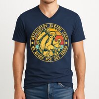 Mycologist Hiking Club We Might Not Get There Sloth V-Neck T-Shirt
