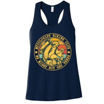 Mycologist Hiking Club We Might Not Get There Sloth Womens Tank Top