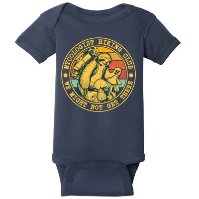 Mycologist Hiking Club We Might Not Get There Sloth Baby Bodysuit
