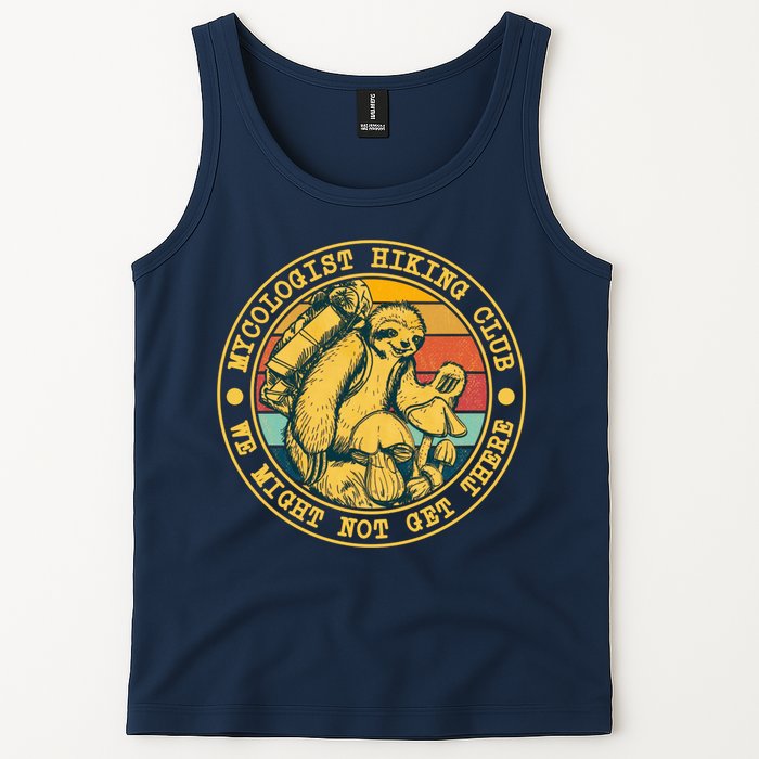 Mycologist Hiking Club We Might Not Get There Sloth Tank Top
