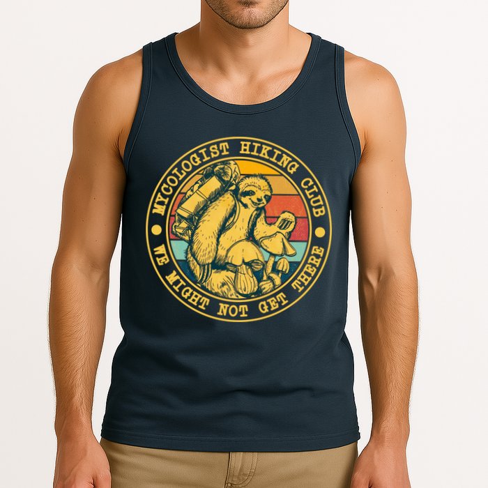 Mycologist Hiking Club We Might Not Get There Sloth Tank Top