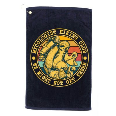 Mycologist Hiking Club We Might Not Get There Sloth Golf Towel