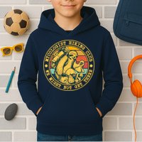 Mycologist Hiking Club We Might Not Get There Sloth Kids Hoodie