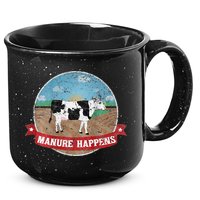 Manure Happens Cattle Ranch Farm Cow Dairy Humor 15oz Campfire Ceramic Mug