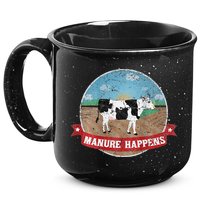 Manure Happens Cattle Ranch Farm Cow Dairy Humor 15oz Campfire Ceramic Mug