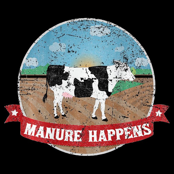 Manure Happens Cattle Ranch Farm Cow Dairy Humor Drawstring Bag