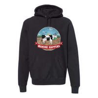 Manure Happens Cattle Ranch Farm Cow Dairy Humor Premium Hoodie