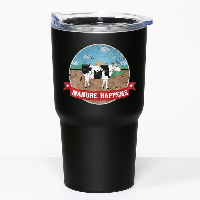 Manure Happens Cattle Ranch Farm Cow Dairy Humor Tumbler