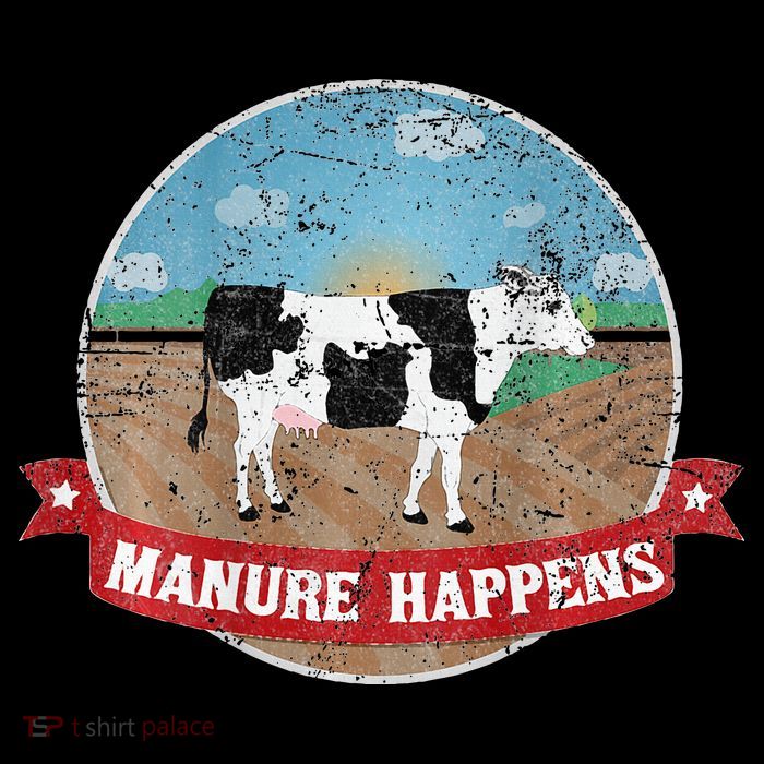 Manure Happens Cattle Ranch Farm Cow Dairy Humor Baby Bodysuit