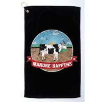 Manure Happens Cattle Ranch Farm Cow Dairy Humor Golf Towel