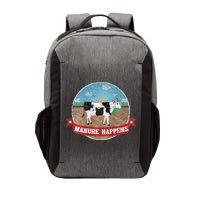 Manure Happens Cattle Ranch Farm Cow Dairy Humor Vector Backpack