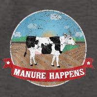 Manure Happens Cattle Ranch Farm Cow Dairy Humor Vector Backpack