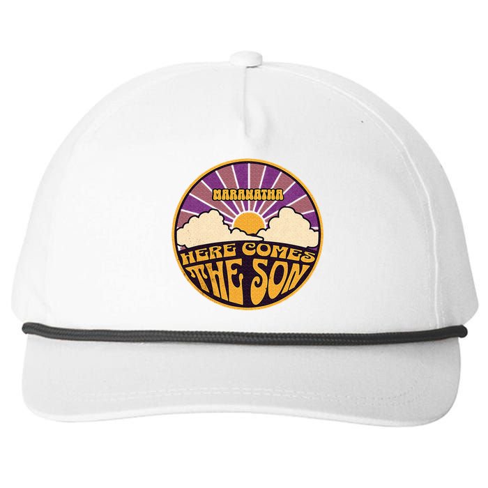 Maranatha Here Comes The Son Jesus Revolution People Easter Snapback Five-Panel Rope Hat