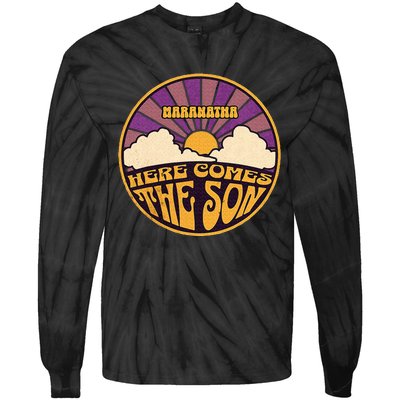 Maranatha Here Comes The Son Jesus Revolution People Easter Tie-Dye Long Sleeve Shirt