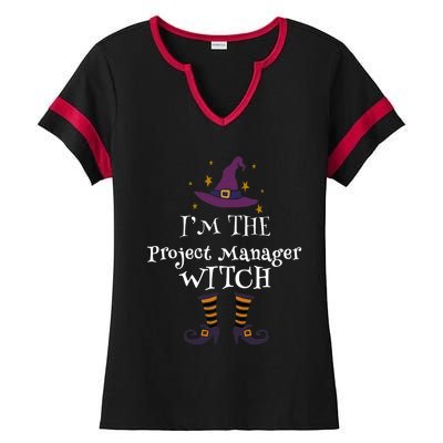 Matching Halloween Costume IM The Project Manager Witch Ladies Halftime Notch Neck Tee