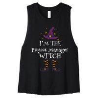 Matching Halloween Costume IM The Project Manager Witch Women's Racerback Cropped Tank