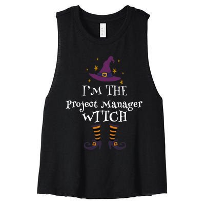 Matching Halloween Costume IM The Project Manager Witch Women's Racerback Cropped Tank