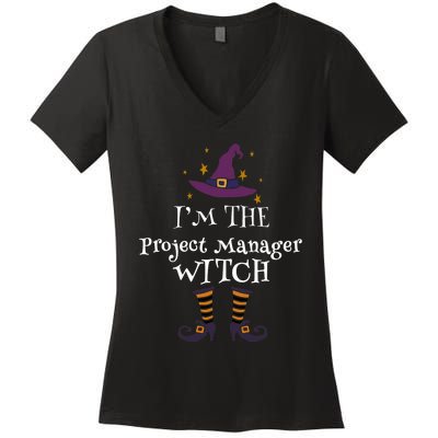 Matching Halloween Costume IM The Project Manager Witch Women's V-Neck T-Shirt