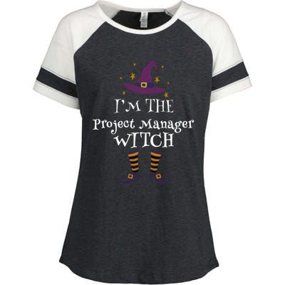 Matching Halloween Costume IM The Project Manager Witch Enza Ladies Jersey Colorblock Tee