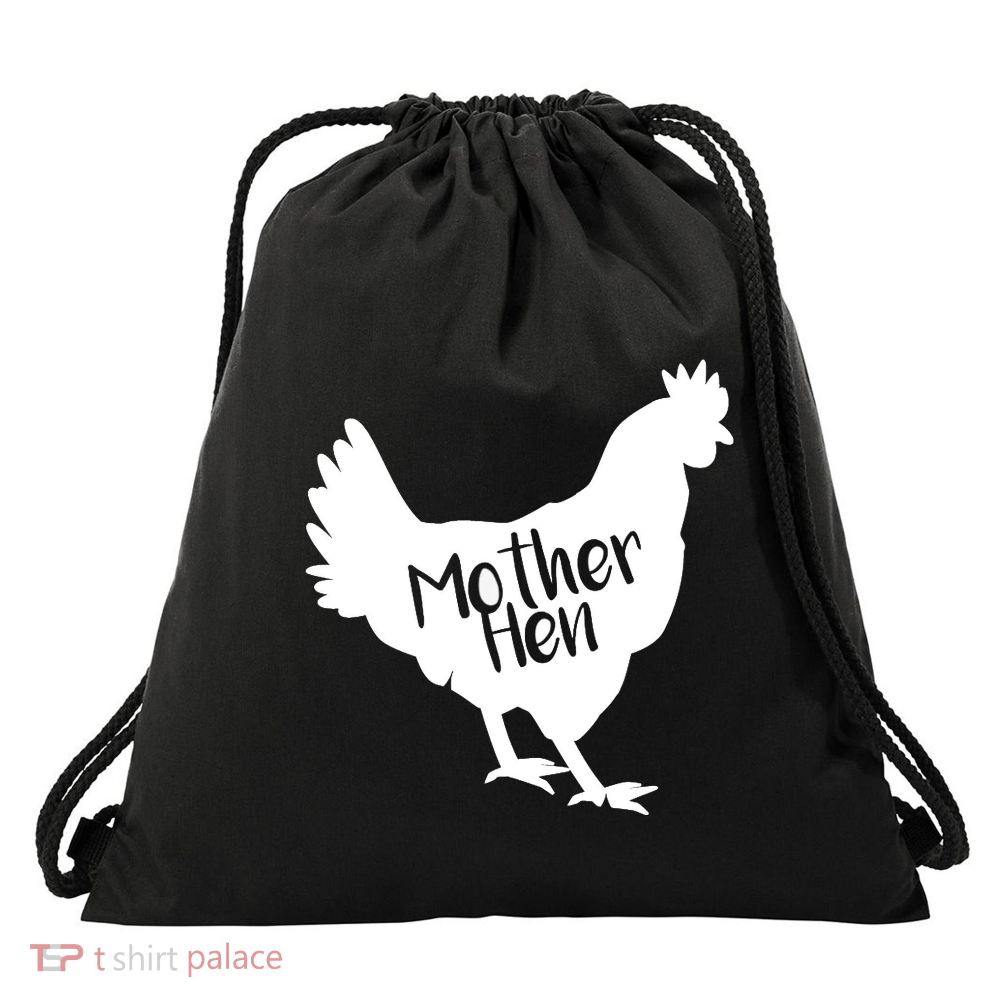 Mother Hen Chicken For Matching Mother And Daughter Drawstring Bag