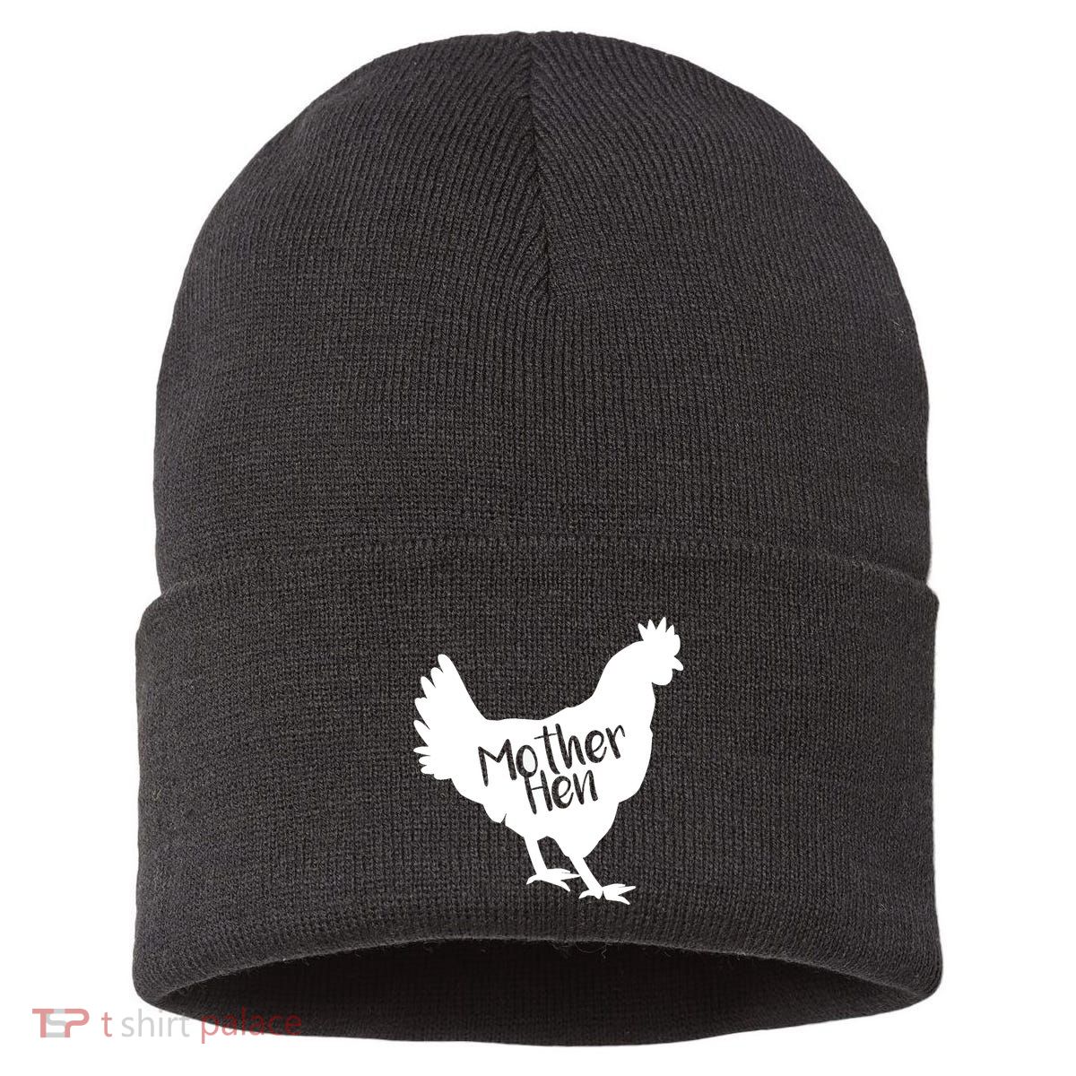 Mother Hen Chicken For Matching Mother And Daughter Sustainable Knit Beanie