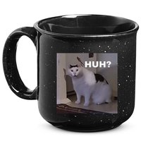 Meme Huh Cat 15oz Campfire Ceramic Mug