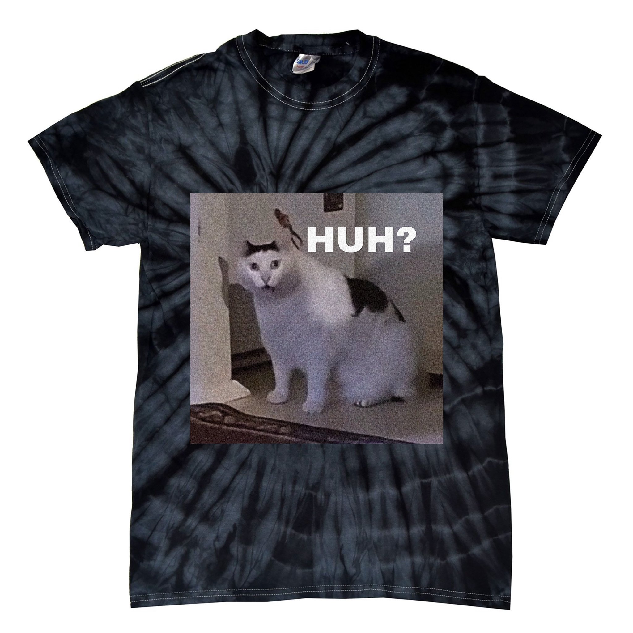 Meme Huh Cat Tie-Dye T-Shirt