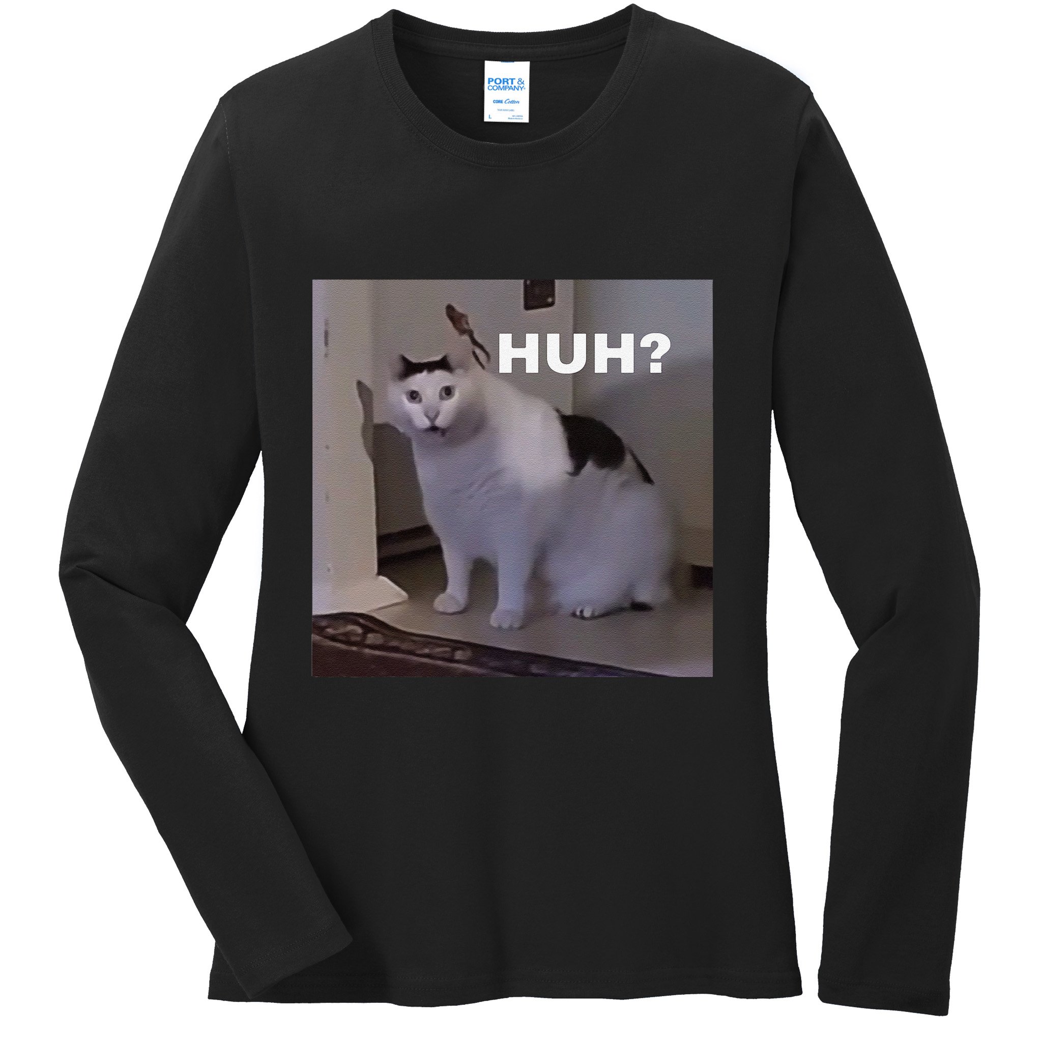 Meme Huh Cat Ladies Long Sleeve Shirt