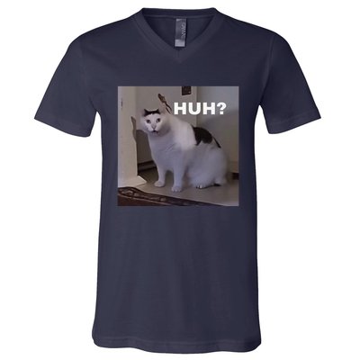 Meme Huh Cat V-Neck T-Shirt