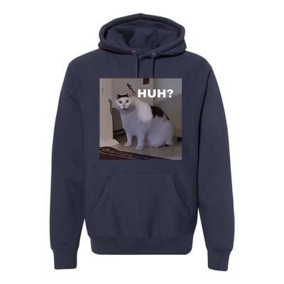 Meme Huh Cat Premium Hoodie