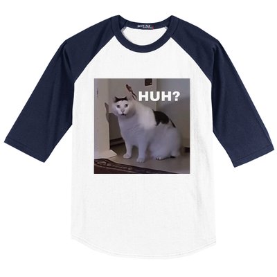 Meme Huh Cat Baseball Sleeve Shirt